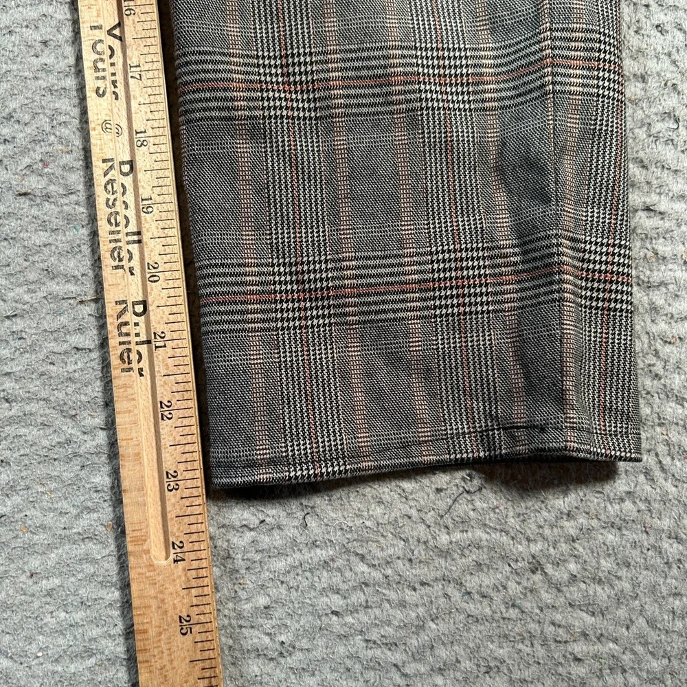 Guess Chino Pants Mens 30 (33x23)‎ Gray Plaid Slim Fit Zip Fly Straight Leg